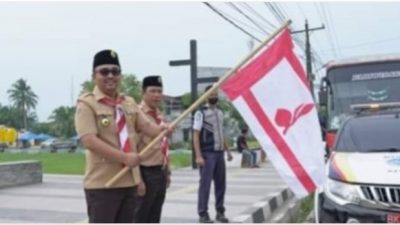Wakil Bupati Oky Lepas Kontingen Pramuka Kabupaten Batu Bara,Ikuti Jamdasu