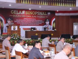 Kapolda SumSel Gelar Binopsnal Polda SumSel Mei-Juni 2022