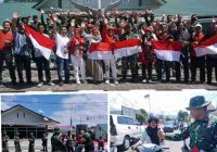 Memeriahkan HUT RI Ke 77 Tahun 2022 Kodim 0417/Kerinci Bagikan Bendera Merah Putih