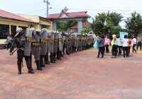 Antisipasi Unjuk Rasa,Polres Dairi Gelar Latihan Dalmas