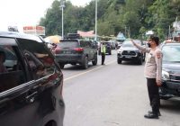 Kapolres Simalungun Pimpin Pengamanan Lalulintas Siantar Parapat  Danau Toba Rally 2022