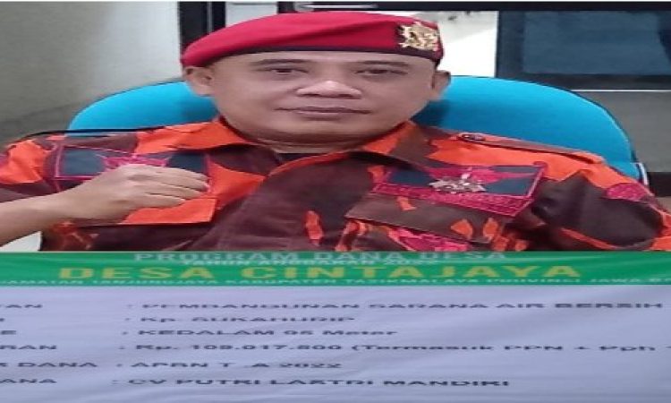 Dana Desa Dikerjakan Pihak CV, Kades Cintajaya Sebut Ormas PP, Ketua PAC Tanjungjaya Akan Menuntut, Ini Komentarnya!!!