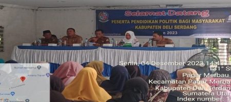 KPU, Kesbangpol Dan Disdukcapil Deli Serdang Adakan Pendidikan Politik Dan Sosialisasi Pemilu