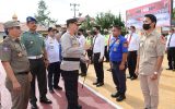 Dalam Rangka Operasi Lilin Toba 2022, Polres Dairi Gelar Pasukan Pengamanan Nataru