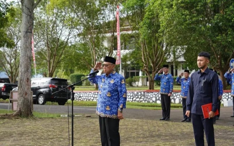 Wakil Bupati Banyuasin Pimpin Apel Gabungan Pemkab Banyuasin Bulan Maret 2023