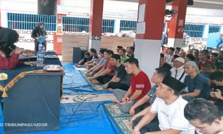 Rutan Kelas llB Kota Agung Gandeng Posbakumadian Beri Penyuluhan Warga Binaan.