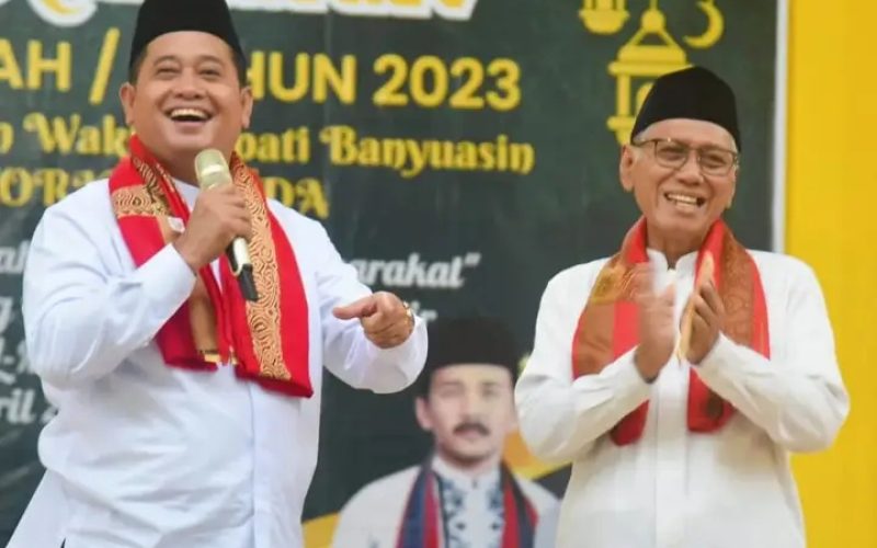 Bupati Banyuasin Bersama Wakilnya Safari Ramadhan Ke Desa Bumi Serdang