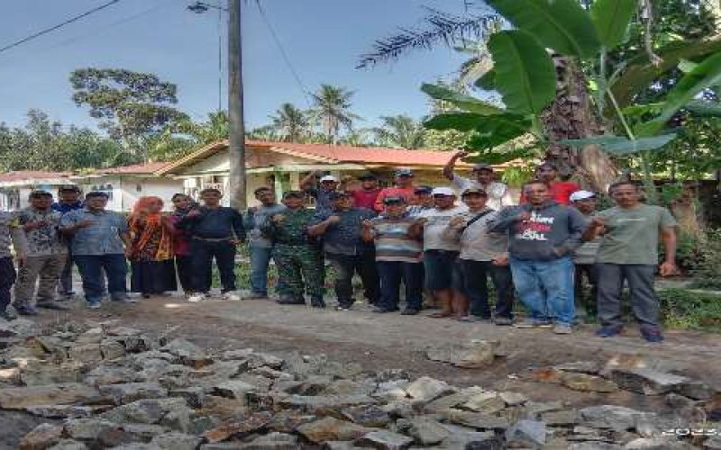 Nagori Kampung Lalang Melaksanakan Trial  Dimulanya Pembangunan Dana Desa Tahap Satu