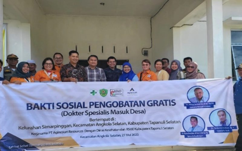 Agincourt Resources Gelar Dokter Spesialis Masuk Desa,143 Warga Angkola Selatan Antusias Ikuti Pengobatan Gratis