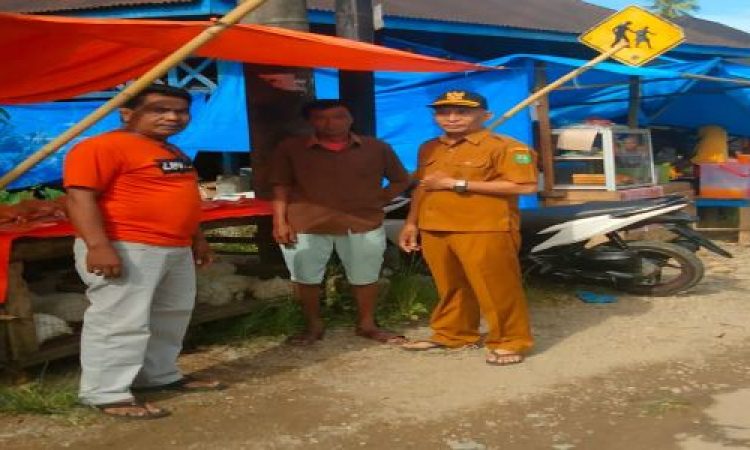 Camat Lingga Baya Melaksanakan Peninjauan Pasar Tradisional