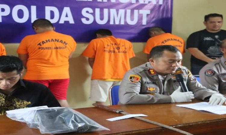 5 Orang Pelaku Penganiayaan Bagong Diamankan Satreskrim Polres Langkat