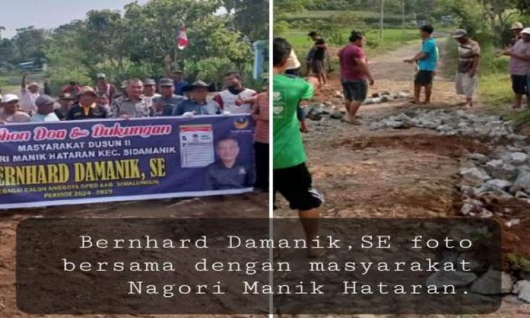 Bernhard Damanik, SE Di Daulat Gotong Royong Masyarakat Nagori Manik Hataran