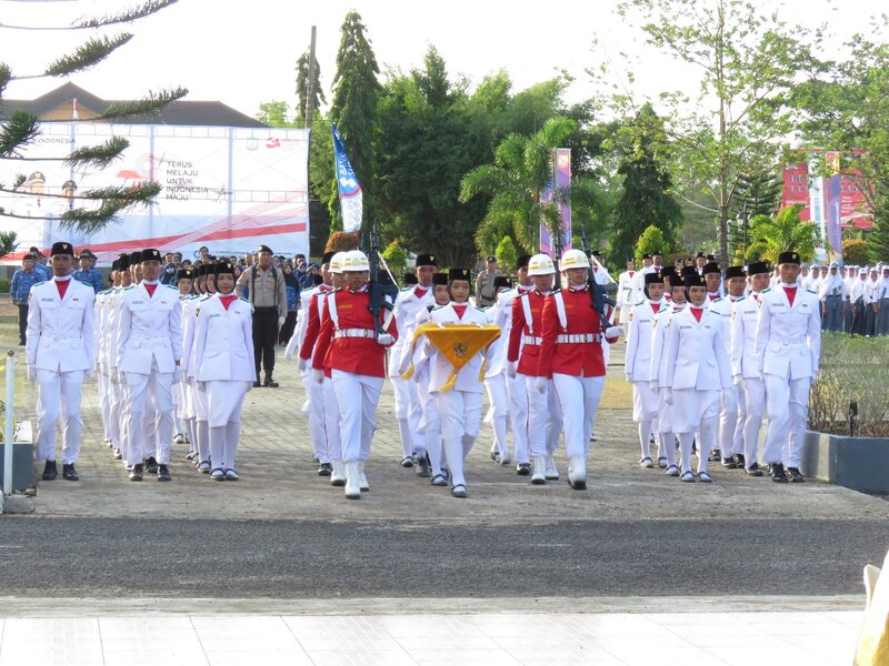 Kapolres Belitung Timur Jadi Inspektur Upacara Penurunan Bendera Dalam Rangka Hut Ri Ke Tahun