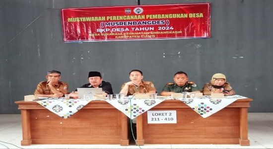 PEMDES Sukaraja Kecamatan Sindangkasih Kabupaten Ciamis Menggelar Acara Musrembang Desa 2024