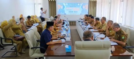 Pemkab Muba Gelar Rapat Pemantapan Pelaksanaan HUT KORPRI Dan HUT PGRI Tahun 2023 Di Lingkungan Pemkab Muba