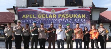 Jelang Nataru, Pemkab Dairi Bersama Polres Dairi Dan TNI Gelar Apel Pasukan Operasi Lilin Toba 2023