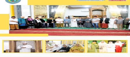 Plt.Bupati Labuhanbatu Melaksanakan Sholat Idul Fitri Bersama Warga Masjid Raya Al Ikhlas Di Ujung Bandar