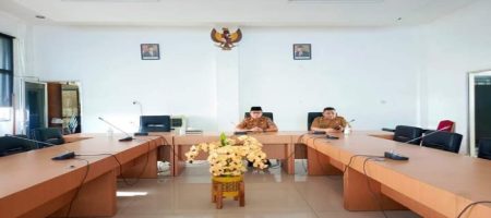 Wakil Plt.Bupati Labuhanbatu, Asisten II Ikuti Rekor Pengendalian Inflansi Via Daring