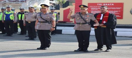 Kapolresta Deli Serdang Pimpin Sertijab Kabag SDM