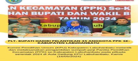 Plt.Bupati Hadiri Pelantikan 45 Anggota PKK Se- Kabupaten Labuhanbatu