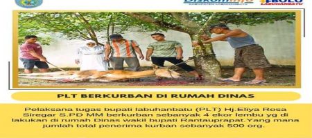 PLt.Bupati BerQurban Di Rumah Dinas Rantau Prapat