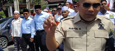 Ratusan Massa Hantar Paslon Wako-Wawako, Letda-Pahlevi Daftar Ke KPU Kota Padangsidimpuan