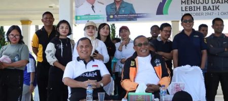 Pj Bupati Dairi Di Dampingi Ketua TP PKK Lakukan Senam Sehat Bersama Jajaran