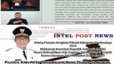 Karena Terbukti Dua Periode, Cabup Tasikmalaya Terpilih Di Diskualifikasi MK Dan PSU Dalam Waktu 60 Hari!!!