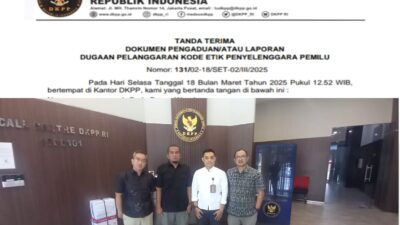 Diduga Tidak Profesional Dalam Hal Menanggapi Sejumlah Laporan Terkait Periodasi Ade Sugianto Yang Didiskualifikasi MK, Bawaslu Kabupaten Tasikmalaya Dilaporkan Ke DKPP RI