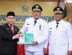 Serah Terima Jabatan, Bupati Dairi Sampaikan Pidato Perdana Pada Rapat Paripurna Istimewa DPRD