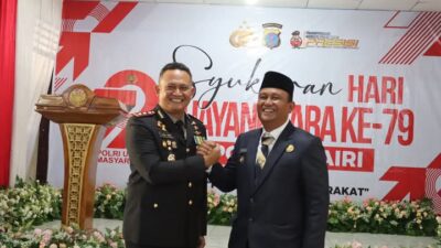 Wakil Bupati Dairi Ikuti Upacara Dan Syukuran HUT Bhayangkara Ke-79 Di Polres Dairi