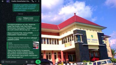 Kadis Kesehatan Bungkam Terkait Viralnya Direktur RSUD KHZ Musthafa Yang Blokir WA Wartawan, PWRI Tasikmalaya Angkat Bicara