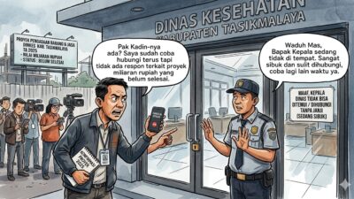 Diduga Menghindari Media, Kadis Kesehatan Tasikmalaya Disorot, Proyek Alkes Miliaran Rupiah Tahun 2025 Belum Rampung Tapi Sudah Dibayar