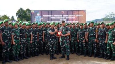 Pangdam l/BB Mayjen TNI Hendy Antariksa Kunjungi Yonif TP 906/SLG Didesa Binanga Boang