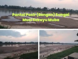 Menggoda! Saat Air Surut, Sungai Musi Sekayu Berubah Jadi Syurga Pulau Pasir Yang Ramai Di Kunjungi.