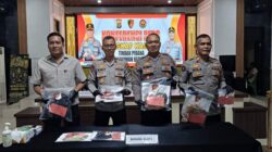 Polres Mesuji Gelar Konferensi Pers Ungkap Kasus Tindak Pidana Pembunuhan Berencana Di Desa Wiralaga I