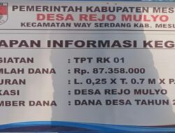 Dalam Wujudkan Nilai Kesejahteraan Warga Desa Rejo Mulyo Realisasikan Bangun TPT/Talut  Tahun 2026